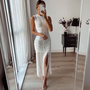 White fringe dress rehearsal/bachelorette ready!